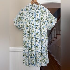 Crown & Ivy Blue and Green Floral Dress